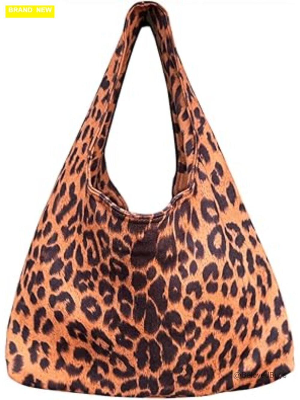 Large Faux Suede Hobo Bag with Zipper, Foldable Travel Tote, Shoulder Handbag